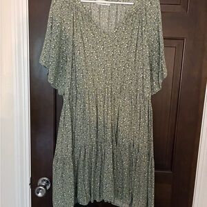 Floral Green Dress